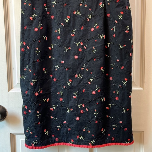 Vintage Harold's Embroidered Floral Sheath Midi Dress - Size 12 - Picture 5 of 12